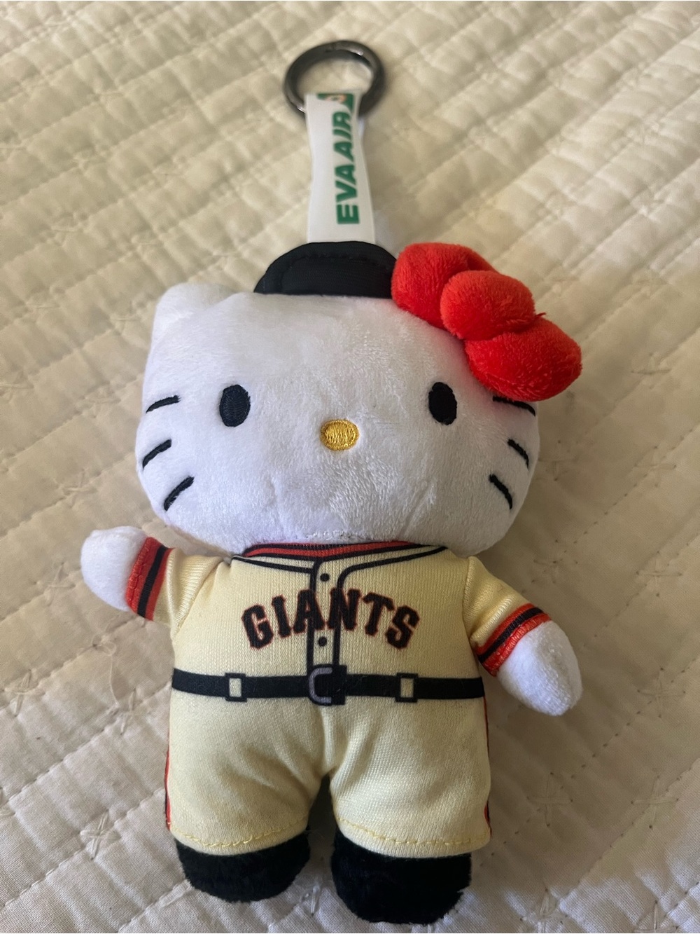 Hello Kitty RARE Pink & White Limited-Edition Plush Keychain with Red Bow - Picture 6 of 10